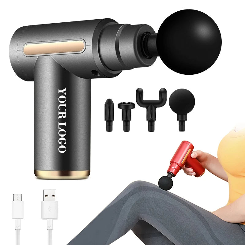 4in1 Rechargeable 6 Modes Gun Massager