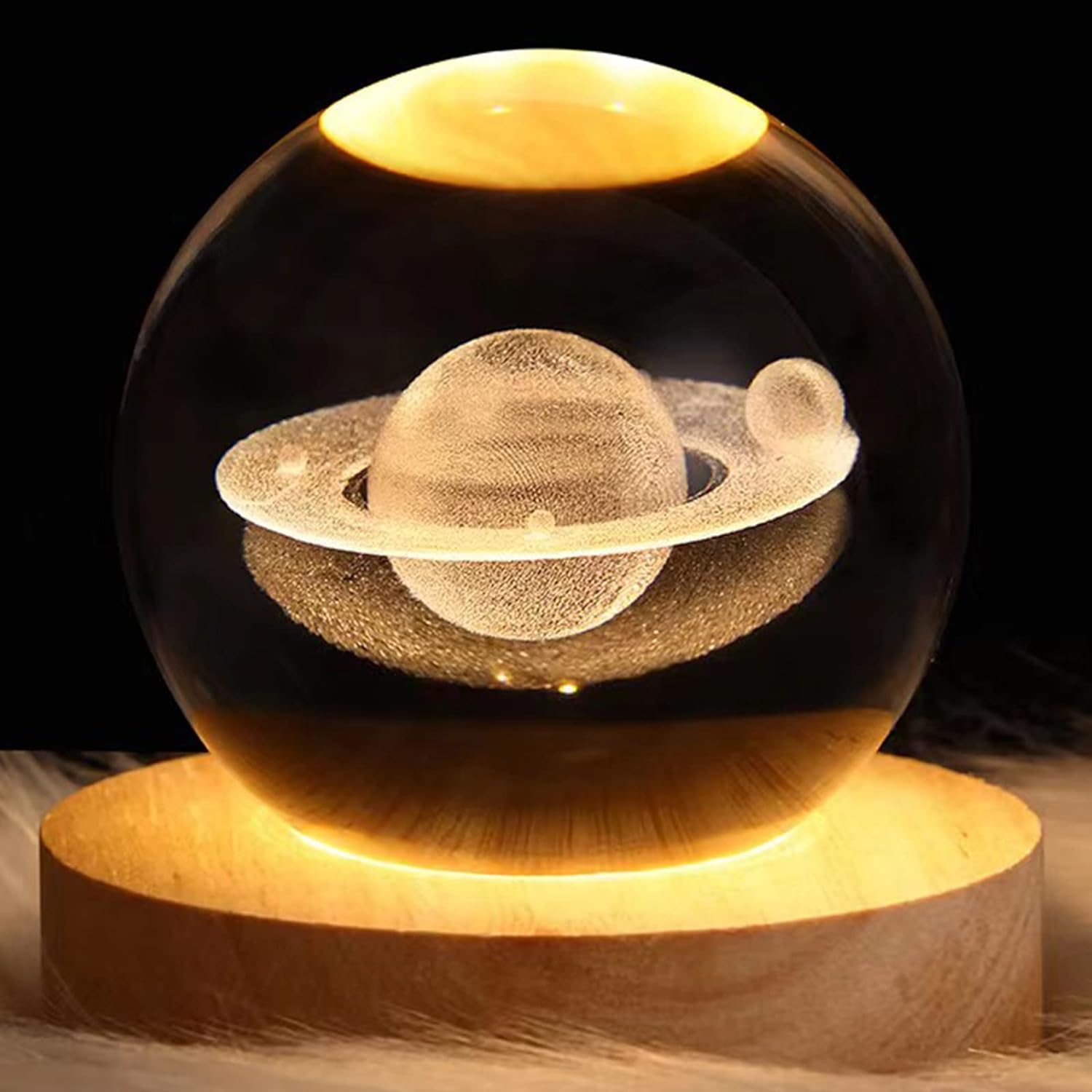 3D Ball Crystal Glass LED Table Lamp