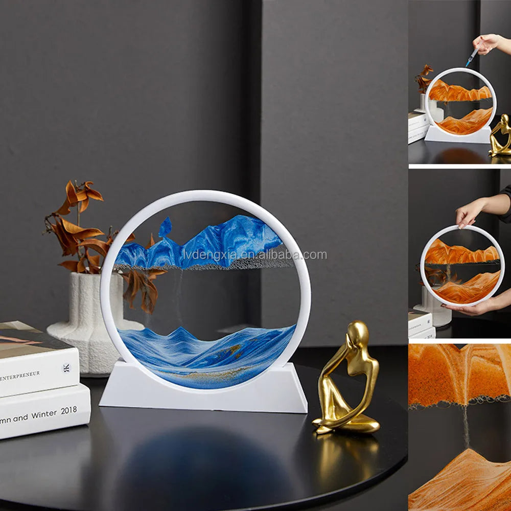 3D Moving Sand Art Lamp (Random Color)