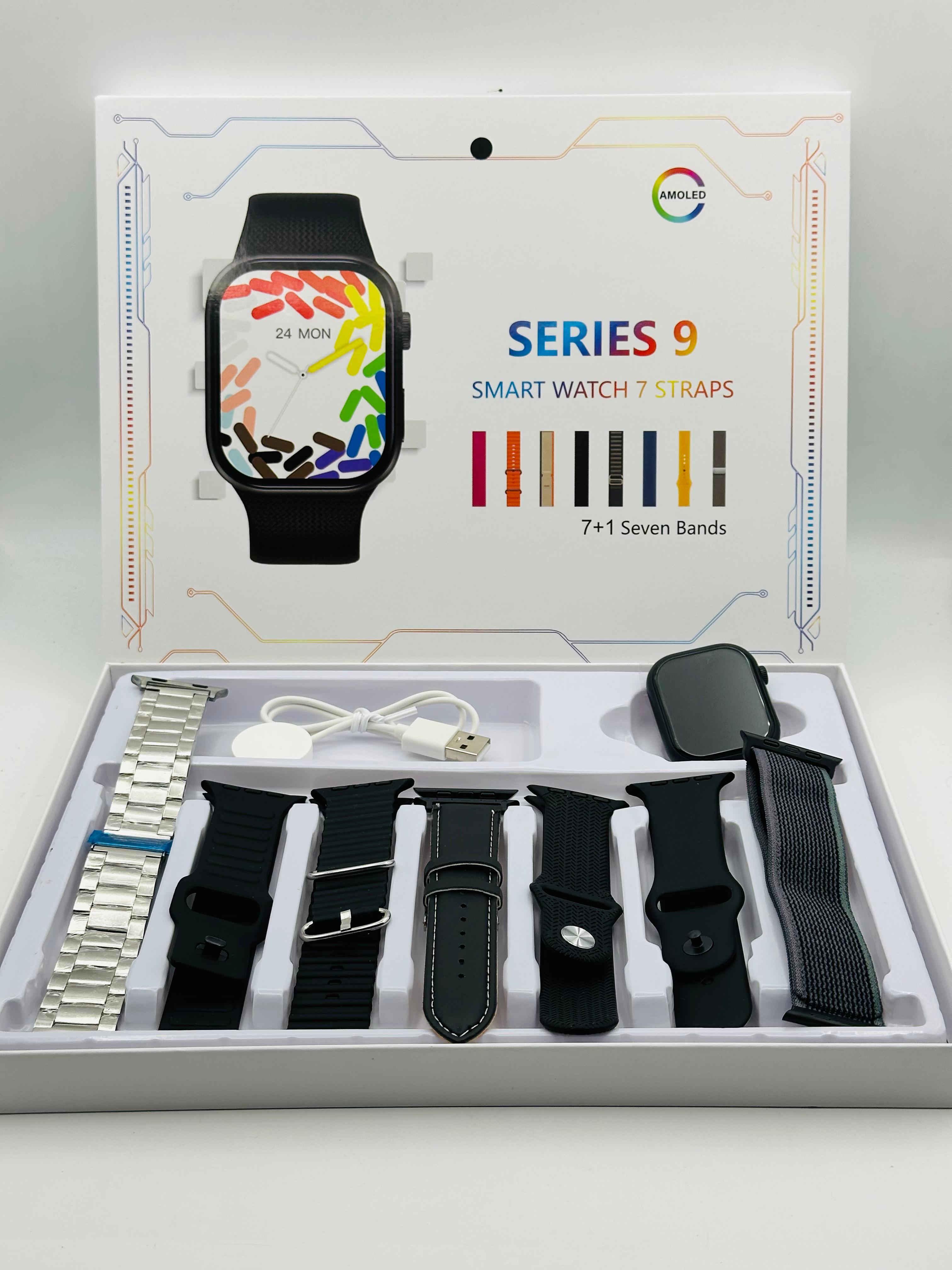 Series 9 Smart Watch with 7 Straps (Random Straps)