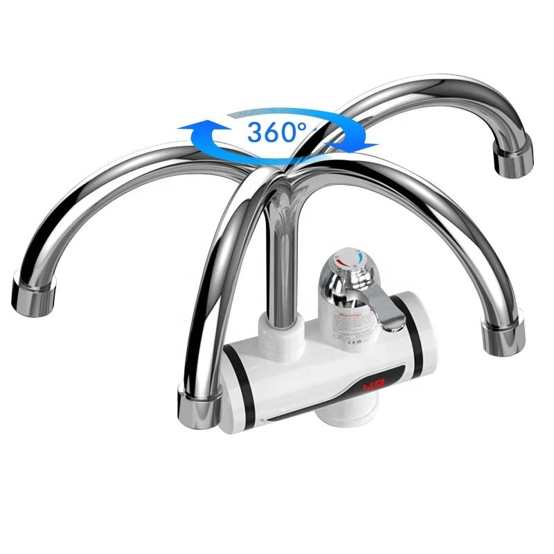 Tankless Electric Hot Water Heater Faucet with LED Display for Instant Heating – Perfect for Kitchen and Bathroom Basins