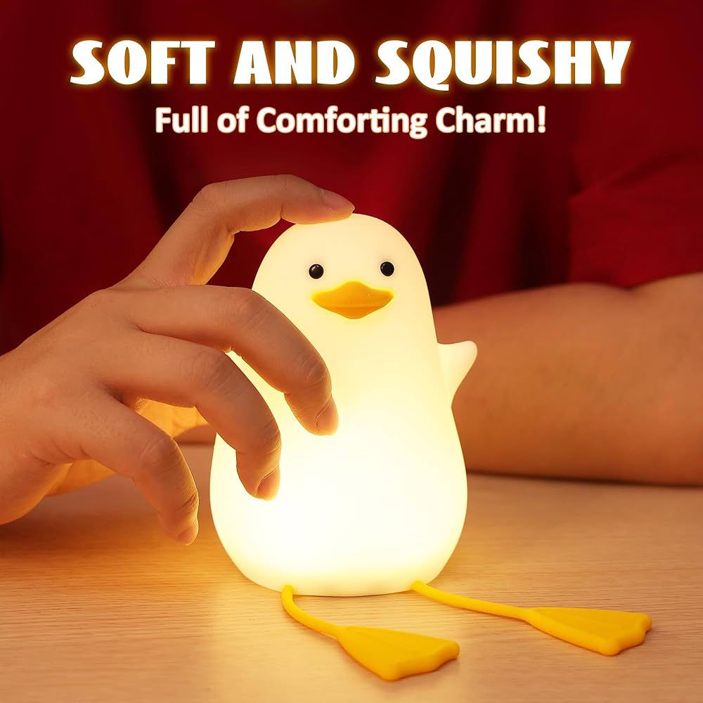 Cute Soft and Squishy Duck Lamp | Touch Rechargeable Night Lamp