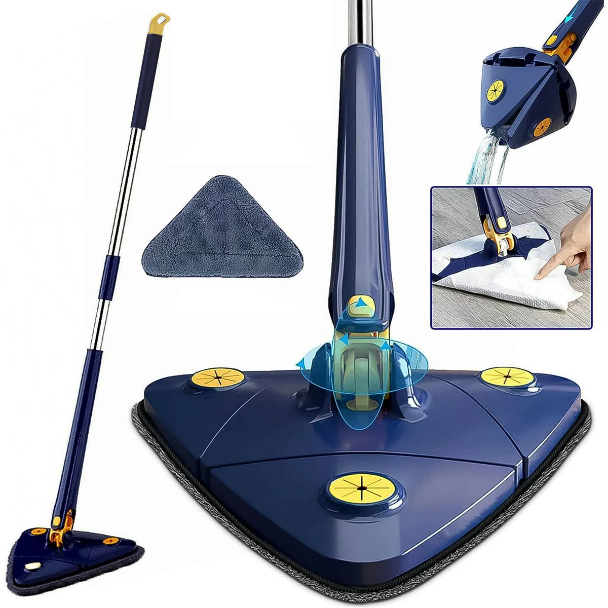 Auto Squeeze Triangle 3 Side Mop