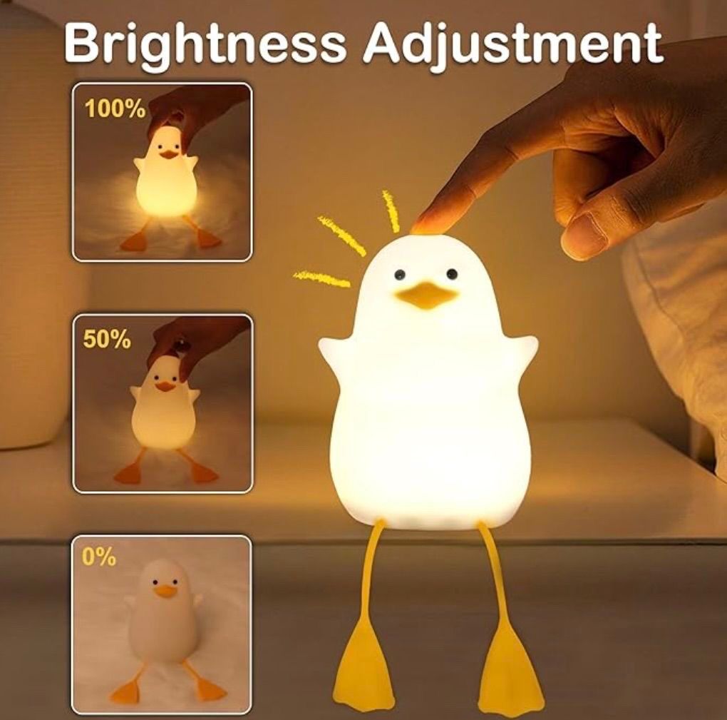 Cute Soft and Squishy Duck Lamp | Touch Rechargeable Night Lamp